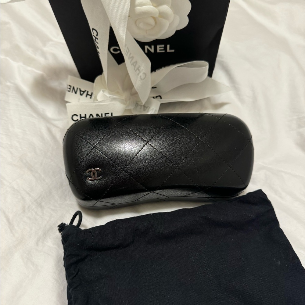 Chanel leather case and dustbag